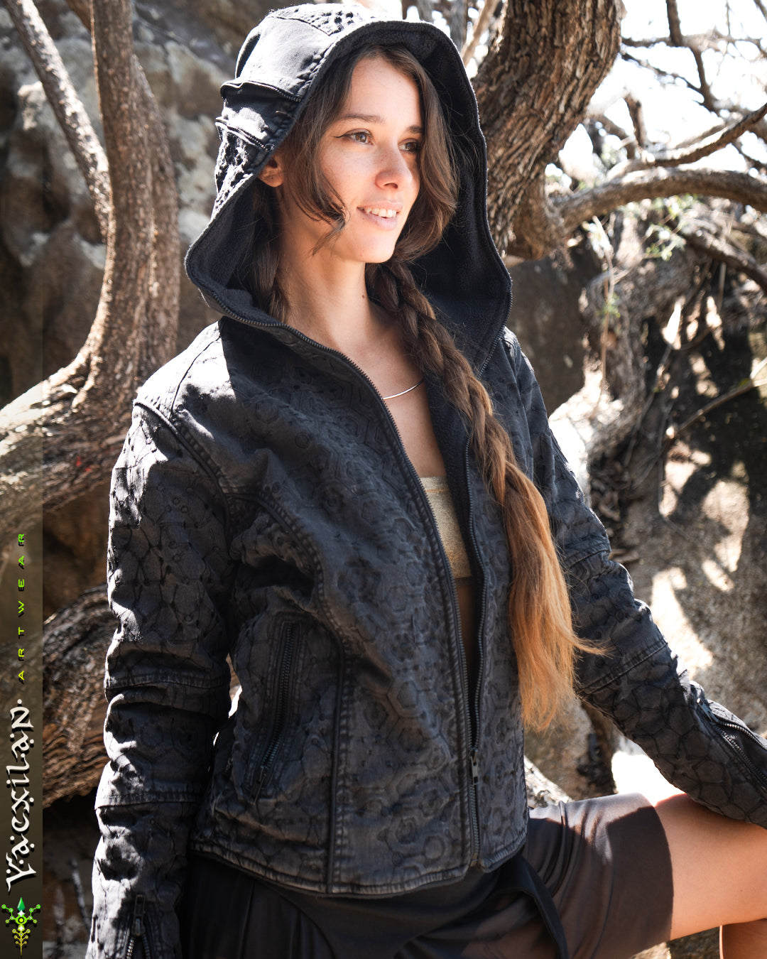 Hooded Jacket Woman / Denim Digital Embroidery - KAMBOZII PENTA