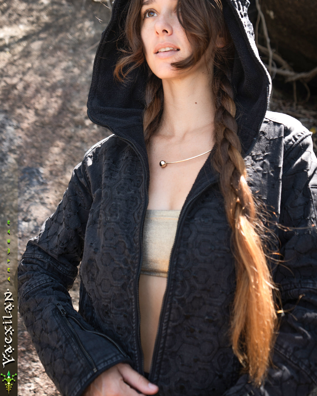 Hooded Jacket Woman / Denim Digital Embroidery - KAMBOZII PENTA