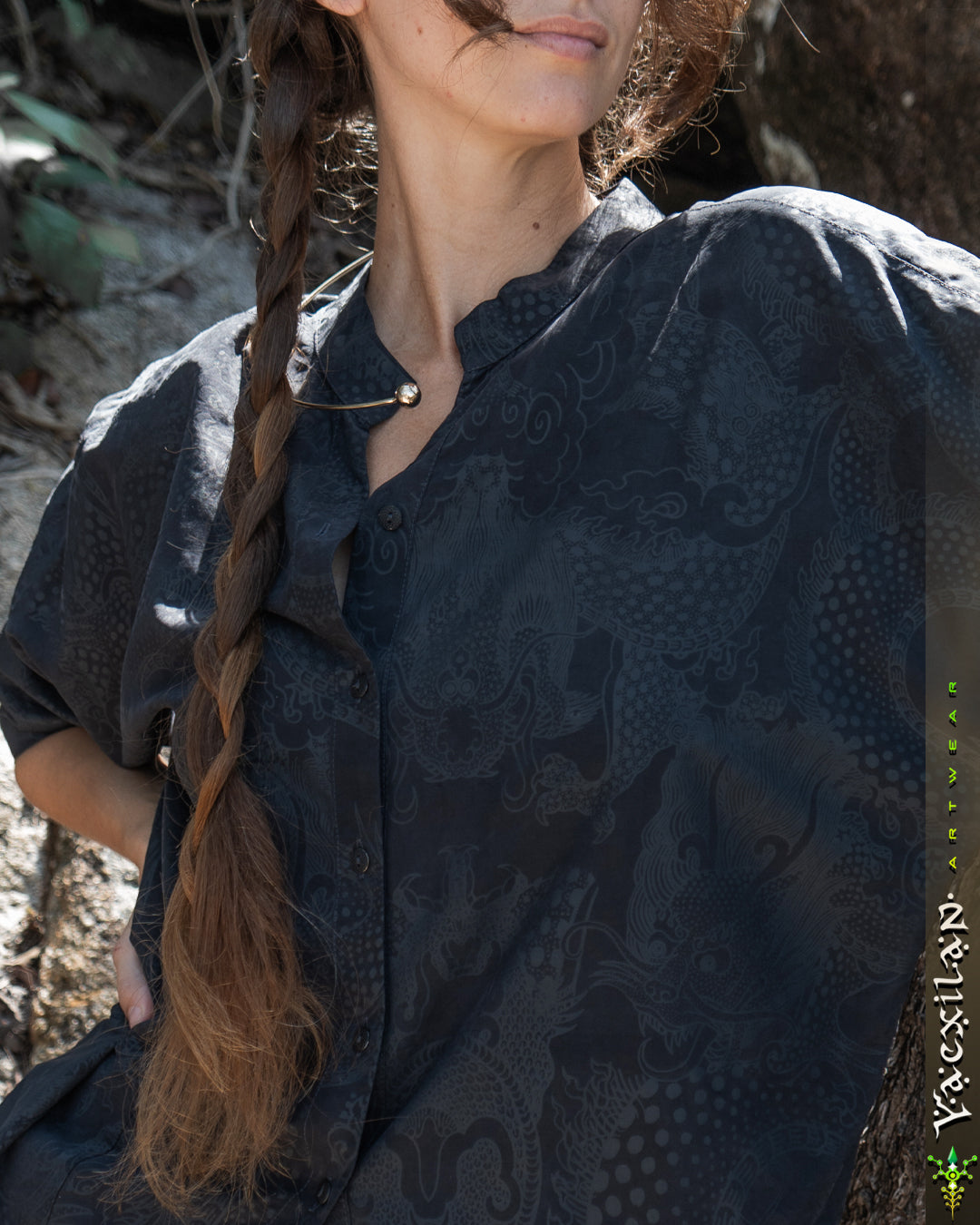 Shirt Woman Hiphop / Silk - BLAK DRAGONS