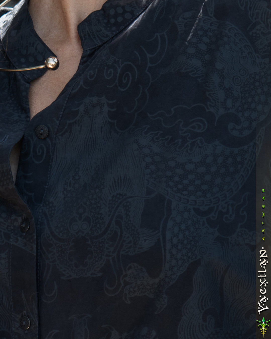 Shirt Woman Hiphop / Silk - BLAK DRAGONS