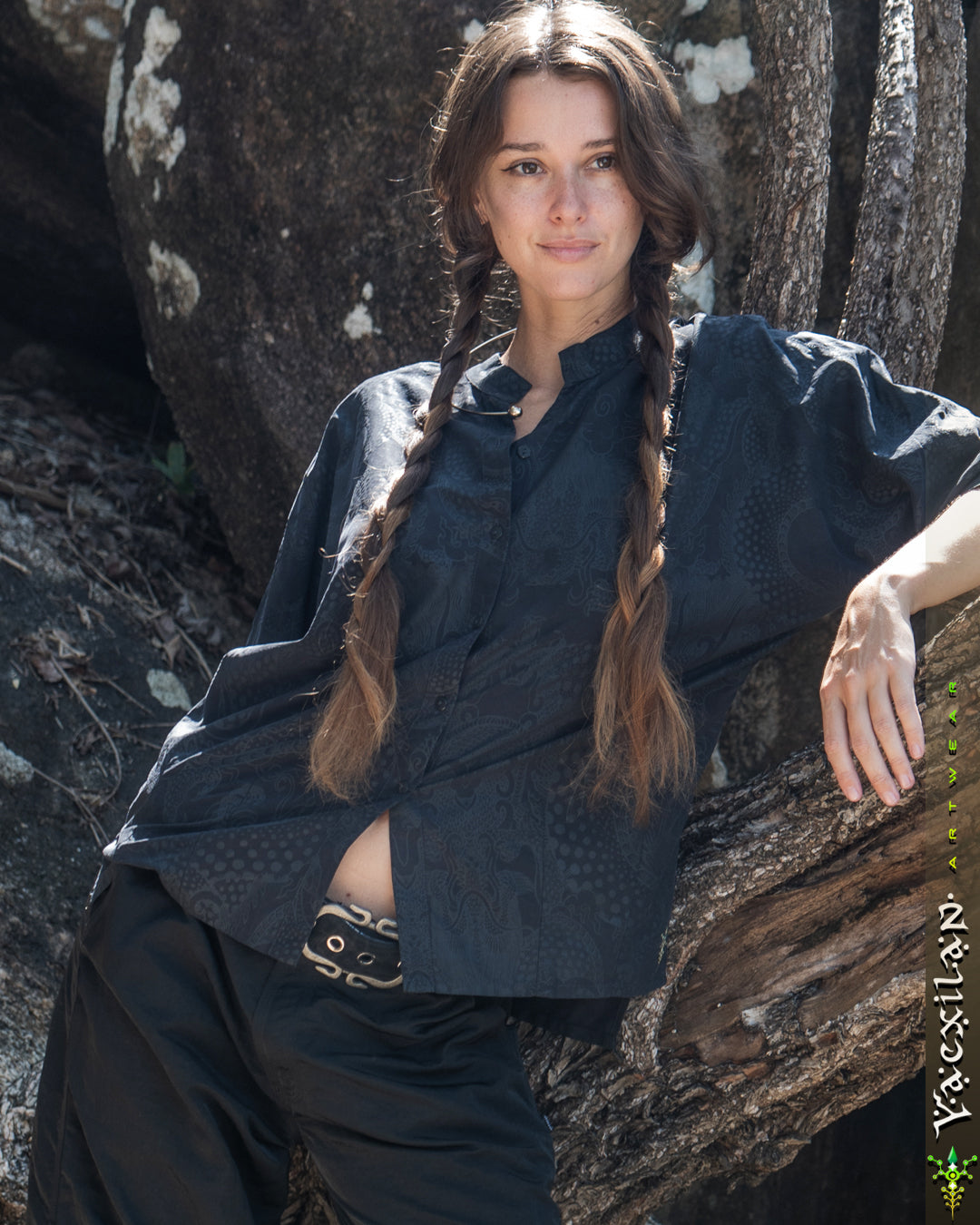 Shirt Woman Hiphop / Silk - BLAK DRAGONS