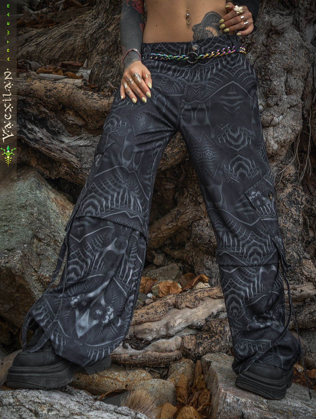 Pants Woman / Baggy Pockets Velvet Sky - SANDOKAN