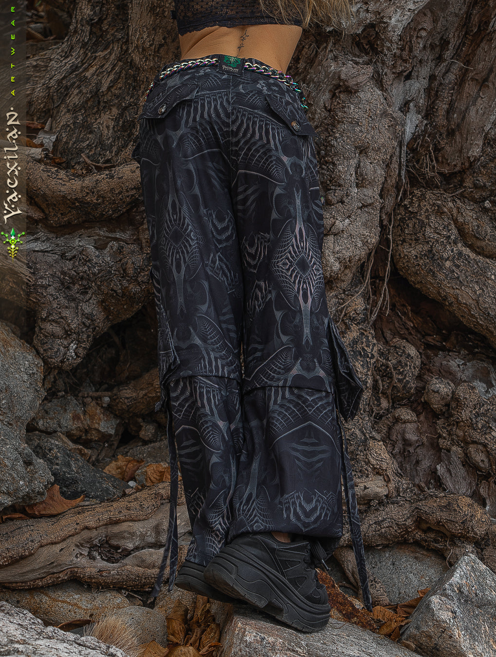 Pants Woman / Baggy Pockets Velvet Sky - SANDOKAN