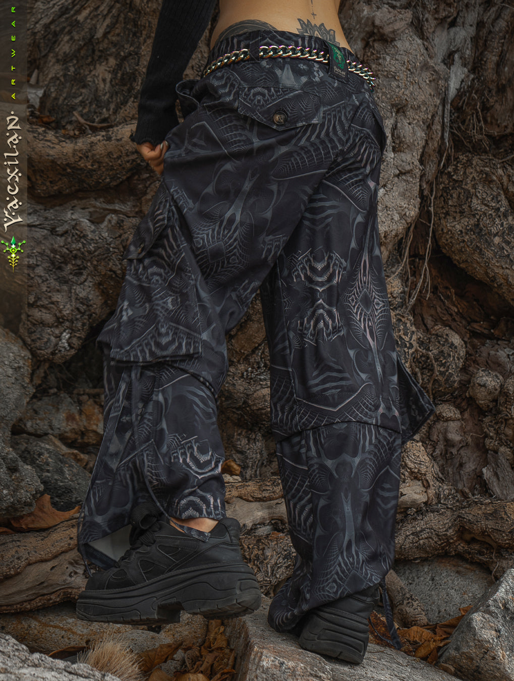 Pants Woman / Baggy Pockets Velvet Sky - SANDOKAN