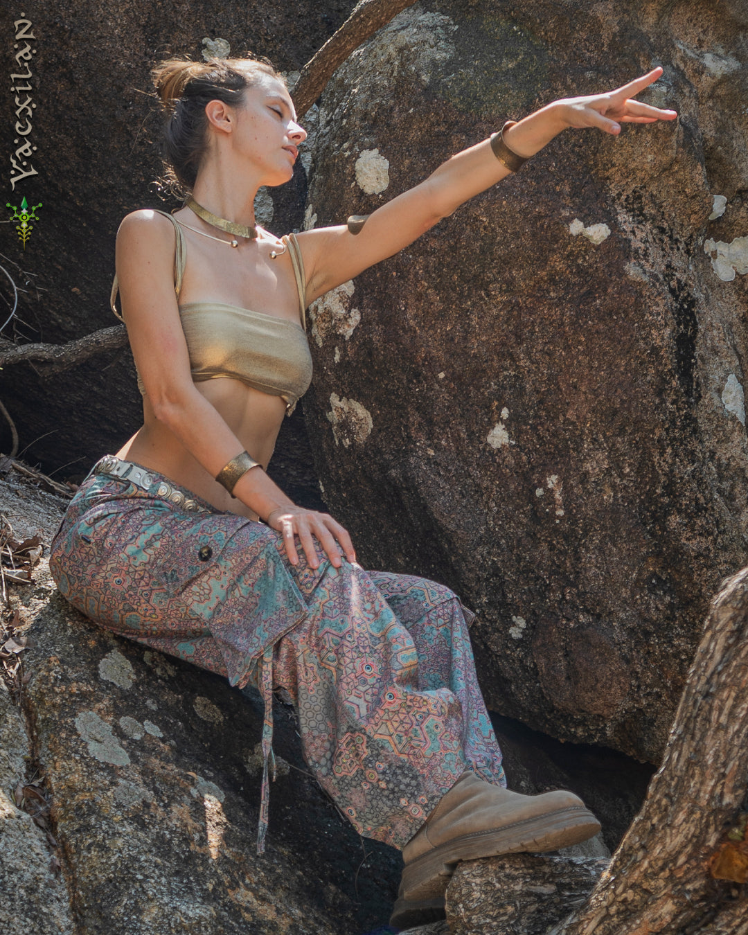 Pants Woman / Baggy Pockets Japanese Stretchy - ATLANTHEON White ARAKIS
