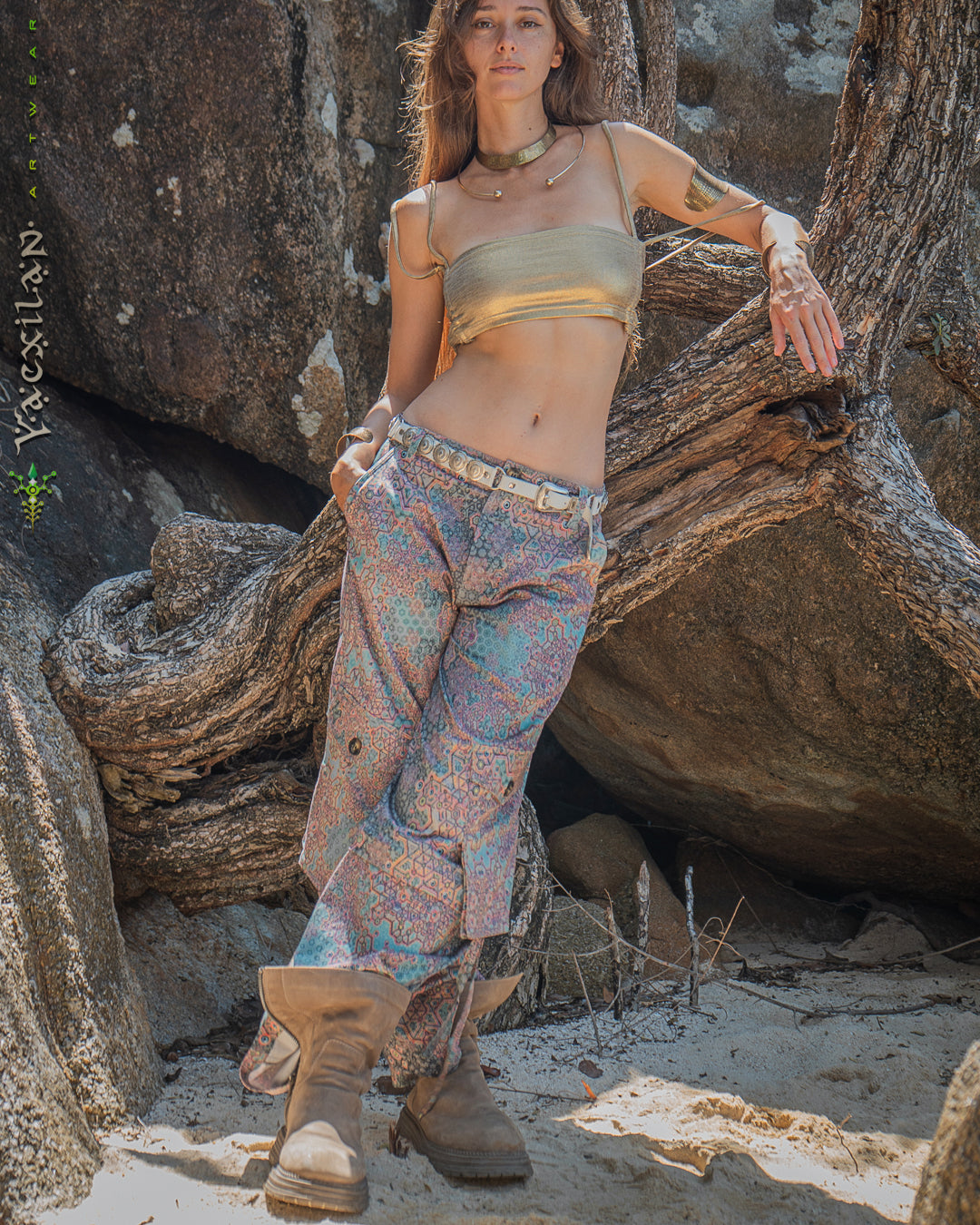 Pants Woman / Baggy Pockets Japanese Stretchy - ATLANTHEON White ARAKIS