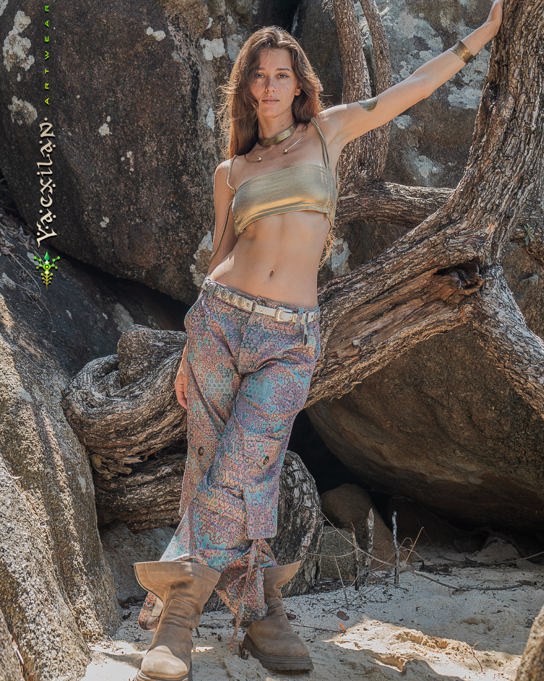 Pants Woman / Baggy Pockets Japanese Stretchy - ATLANTHEON White ARAKIS
