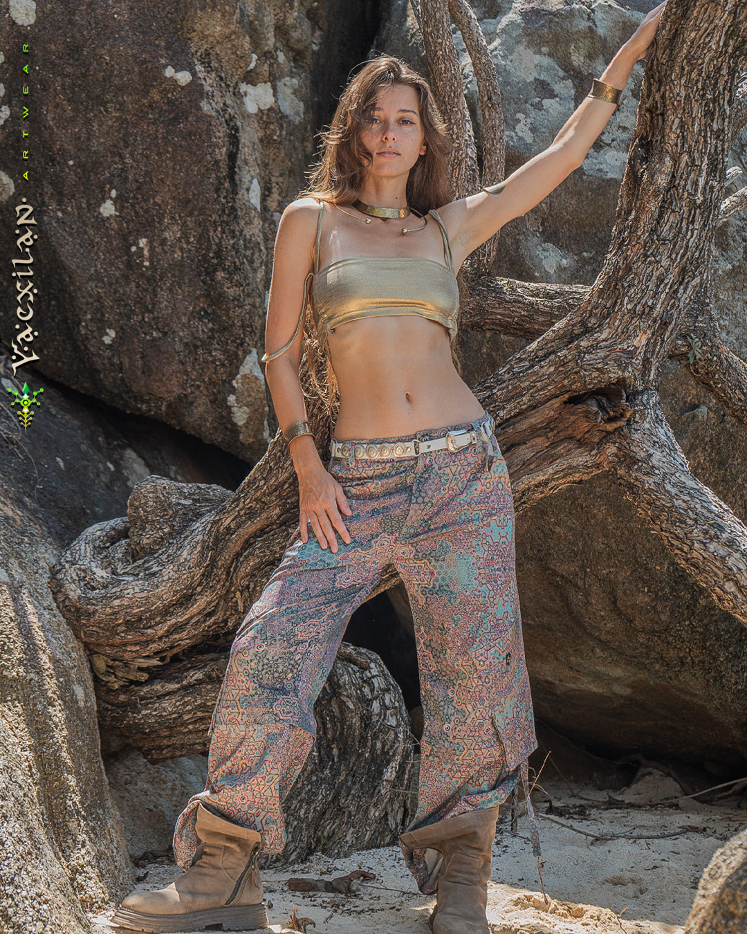 Pants Woman / Baggy Pockets Japanese Stretchy - ATLANTHEON White ARAKIS