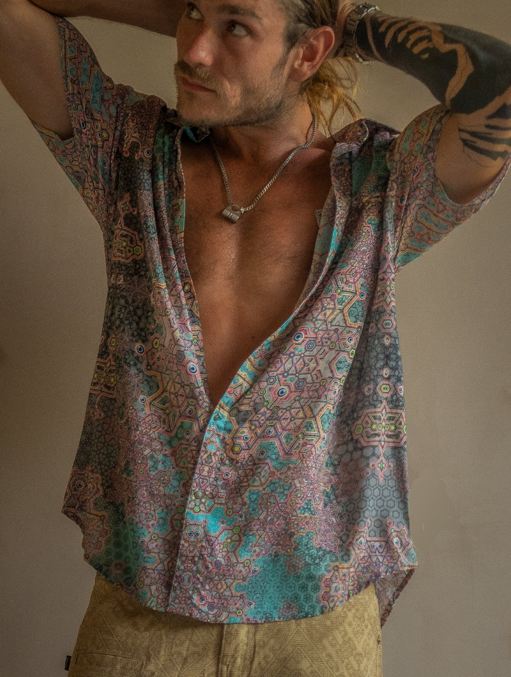 Shirt Men Half Sleeves / Bamboo - ATLANTHEON White ARAKIS