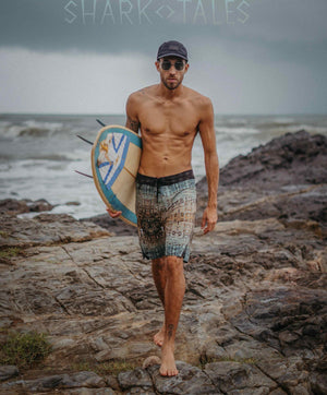 Boardshort Men / Fast Dry - VENADO Yacxilan Artwear