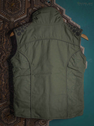 Jacket Sleeveless Woman High Neck / Cotton Printed Sandman - TRIHEX