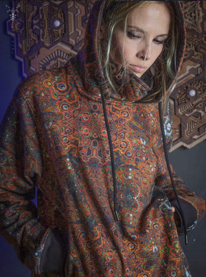 Hoodie Woman / Cotton Fleece Pullover - SERPENTS N LADDERS