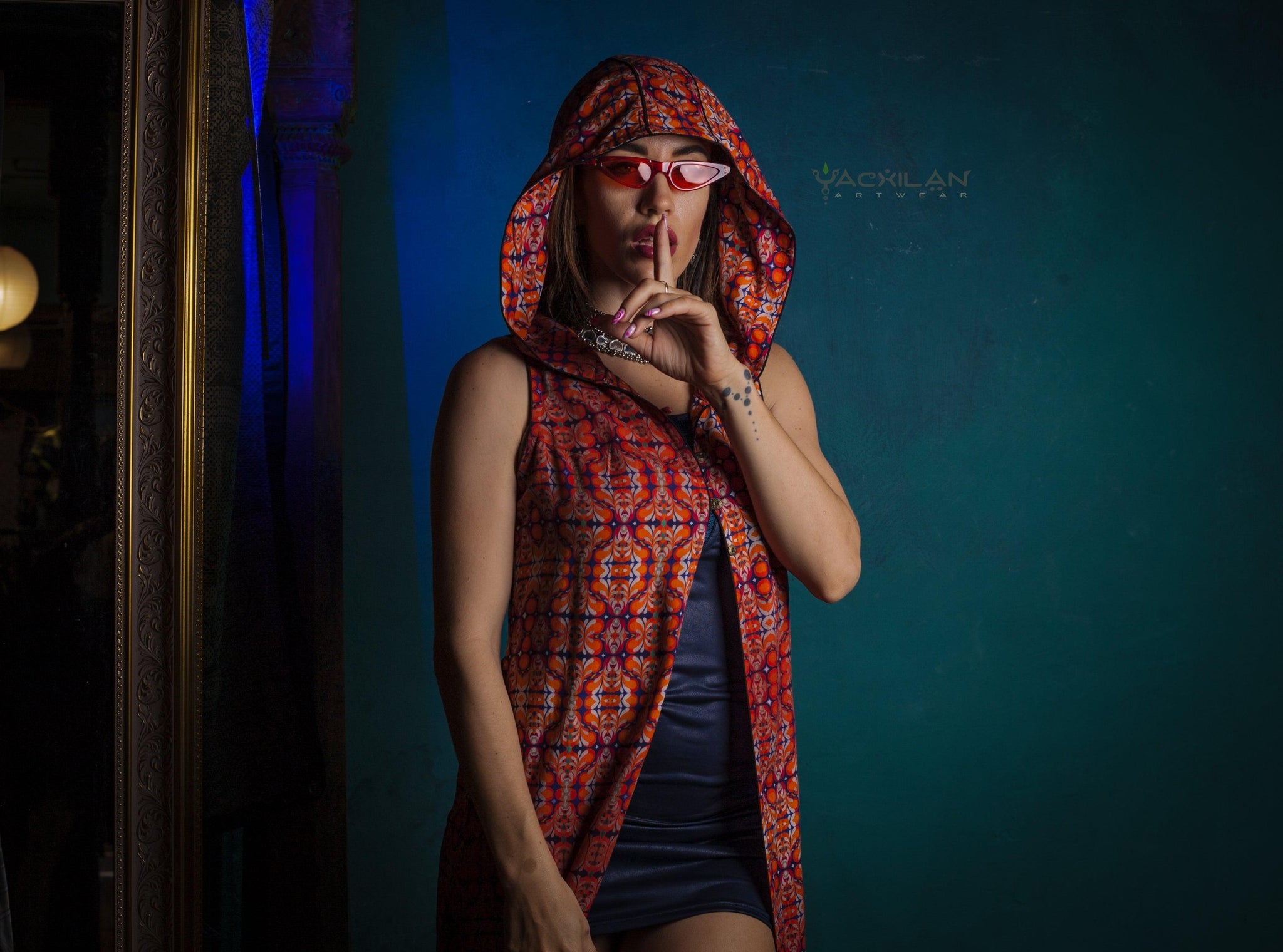Hooded Long Dress Yacxilan Artwear