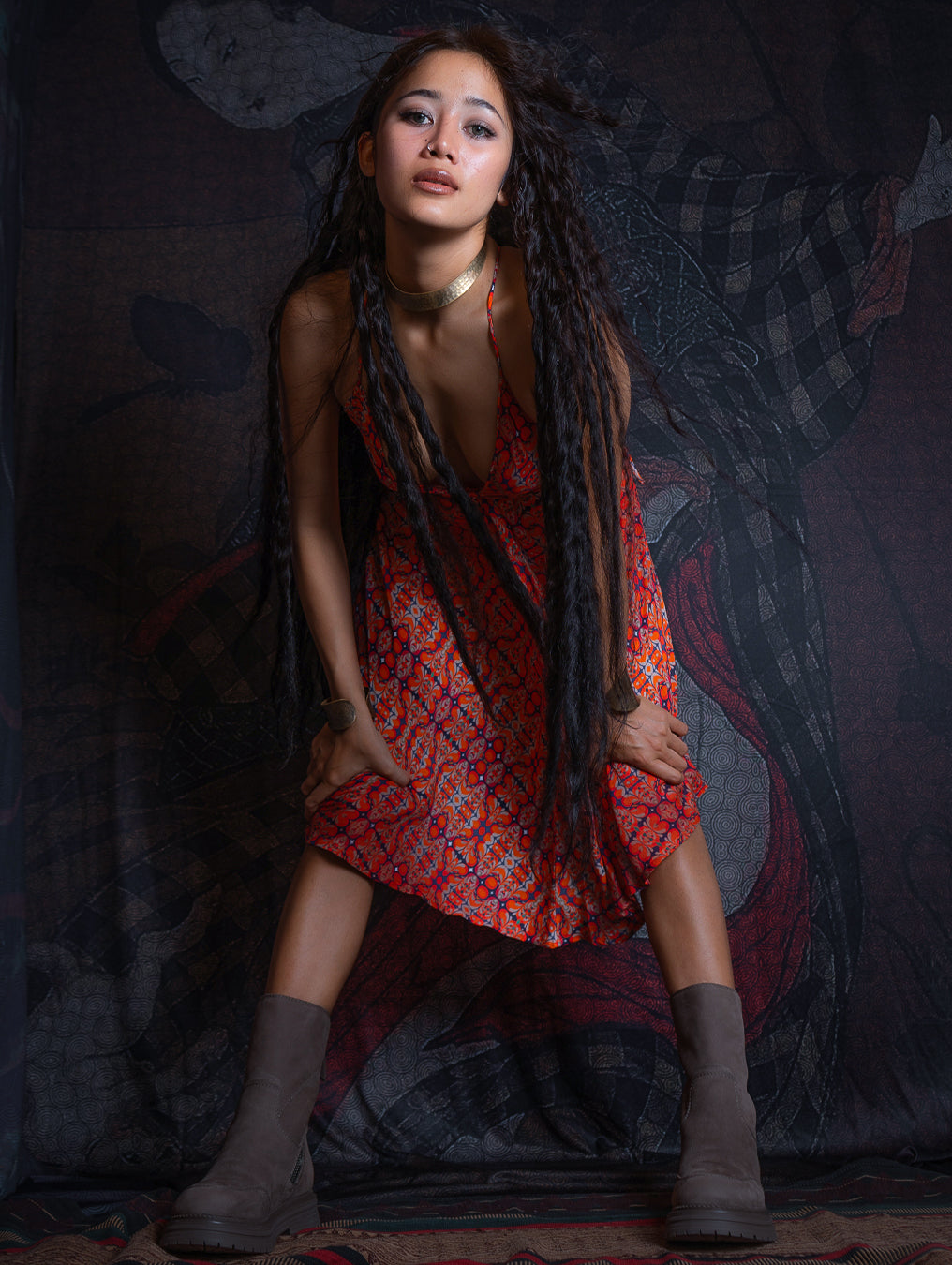 Midi Dress Triangle / Bamboo - REDER