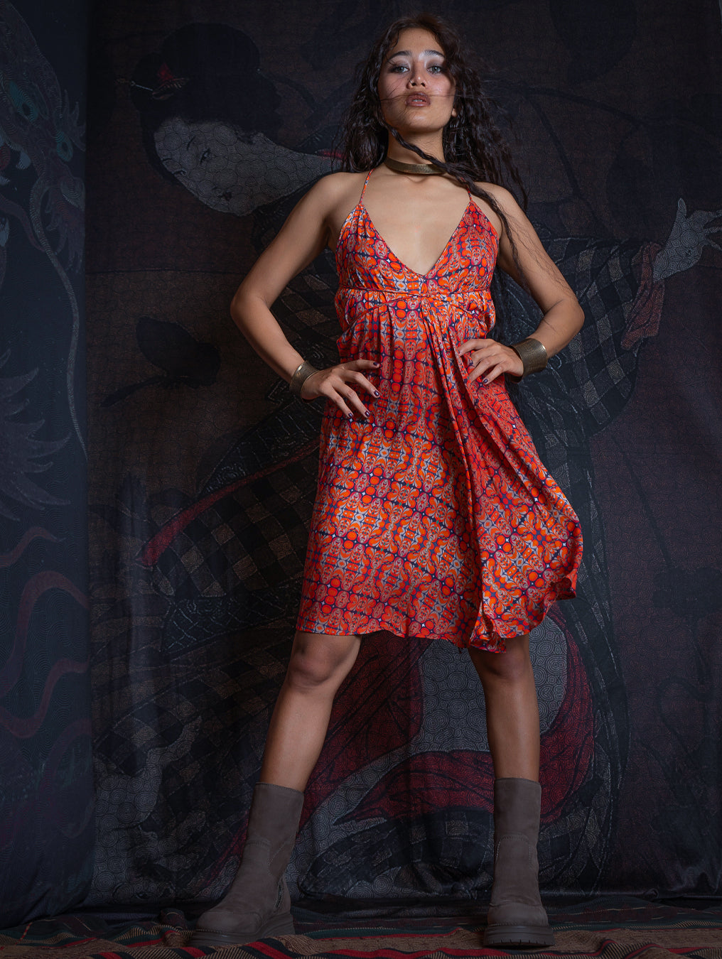 Midi Dress Triangle / Bamboo - REDER