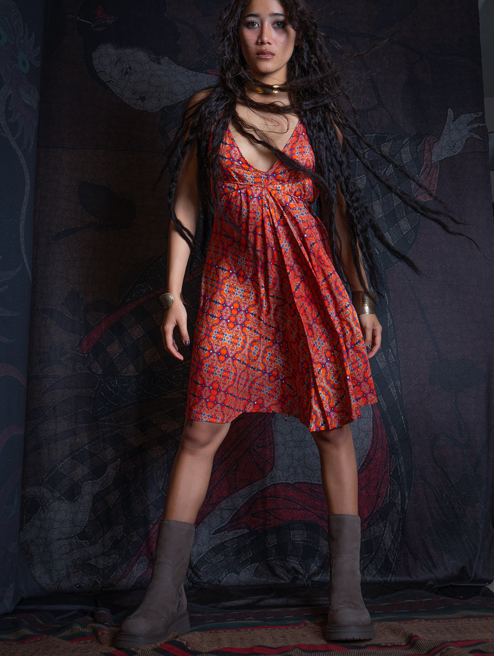 Midi Dress Triangle / Bamboo - REDER