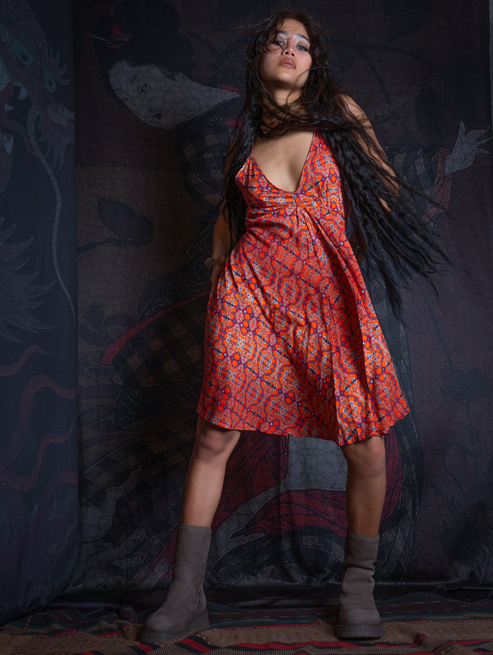 Midi Dress Triangle / Bamboo - REDER
