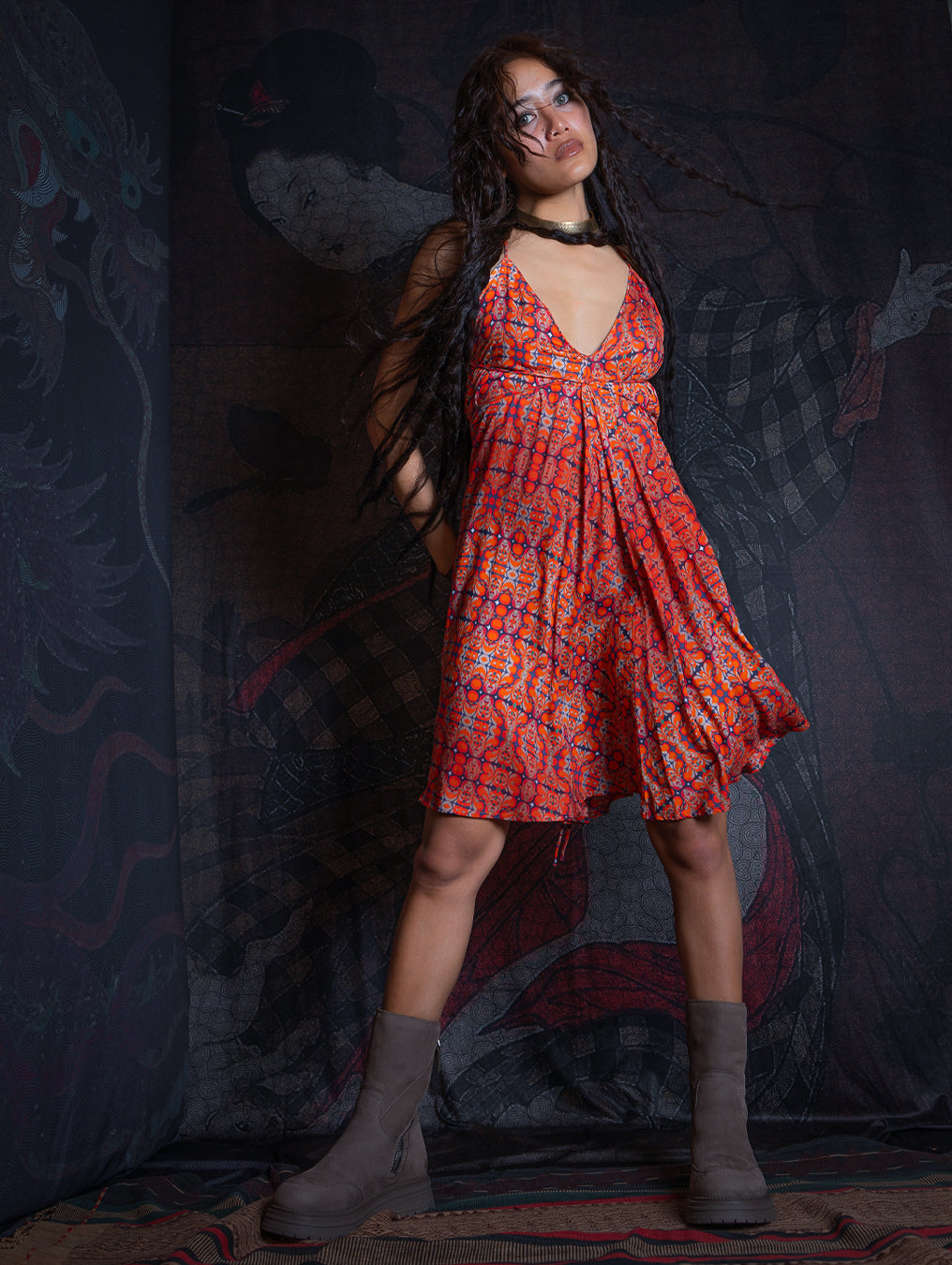 Midi Dress Triangle / Bamboo - REDER