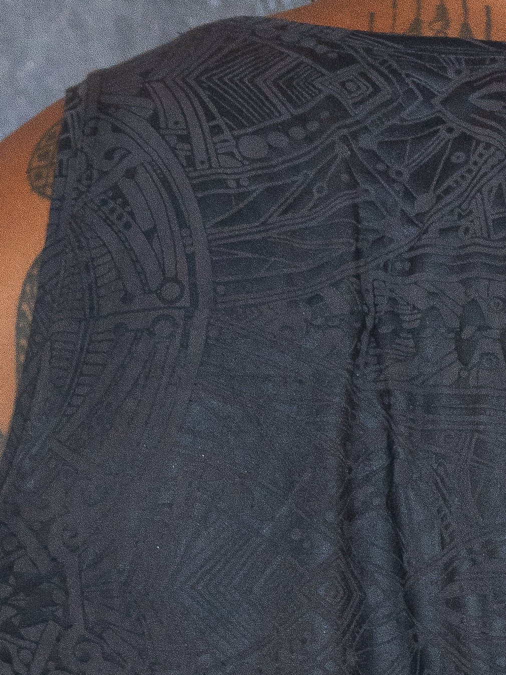 A-Tank Men / Organic Bamboo Jersey Veg Dye Veg Print - Charcoal POPPYFIELDS