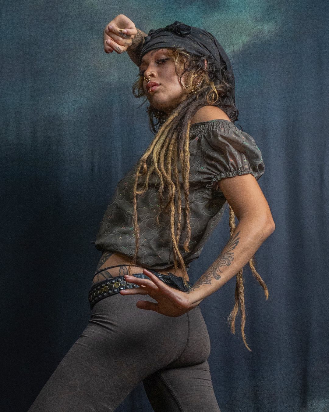 Woman Wideneck Top PIRATESSE / Voile - REBIRTH OF IKARO Earth