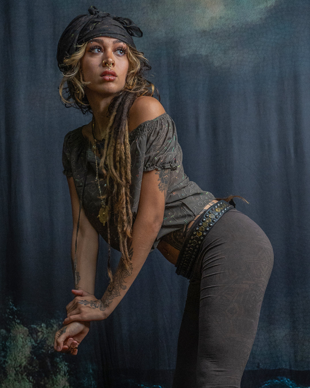 Woman Wideneck Top PIRATESSE / Voile - REBIRTH OF IKARO Earth