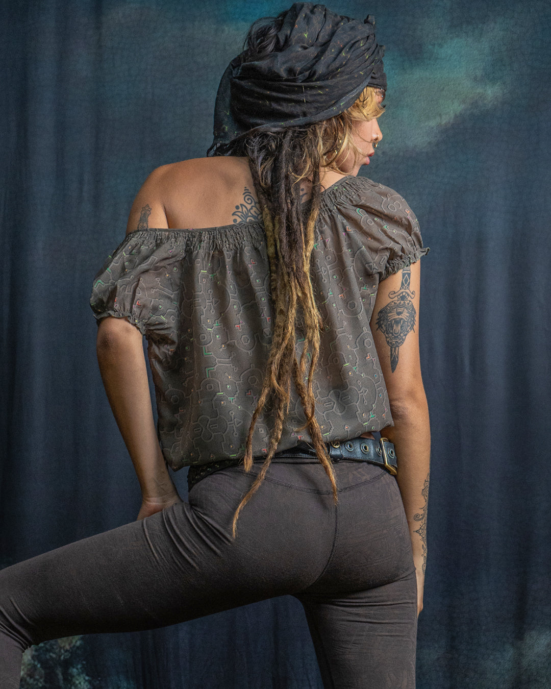 Woman Wideneck Top PIRATESSE / Voile - REBIRTH OF IKARO Earth
