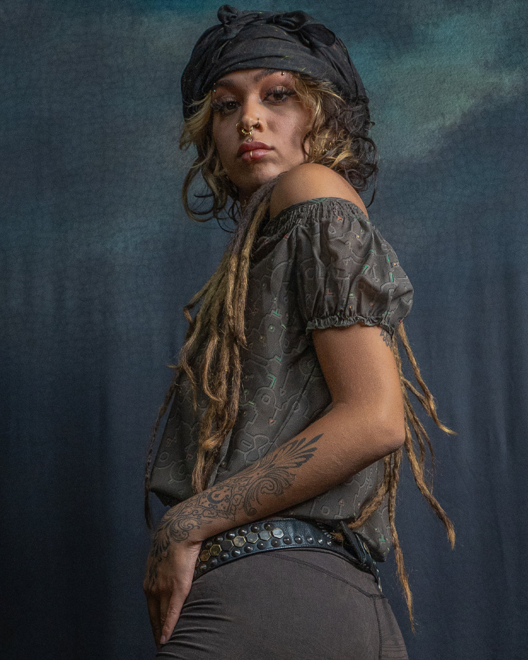 Woman Wideneck Top PIRATESSE / Voile - REBIRTH OF IKARO Earth