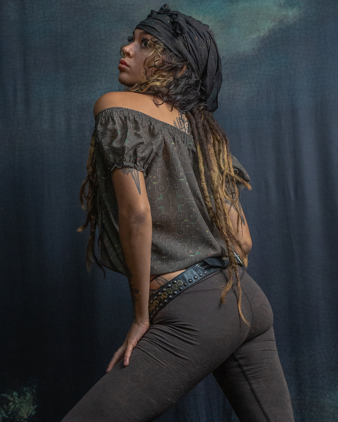 Woman Wideneck Top PIRATESSE / Voile - REBIRTH OF IKARO Earth