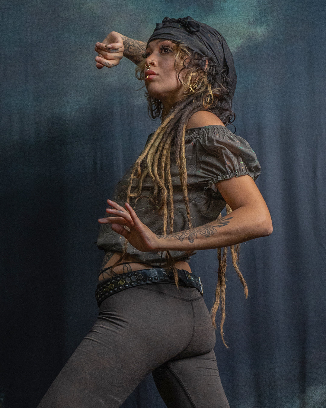 Woman Wideneck Top PIRATESSE / Voile - REBIRTH OF IKARO Earth