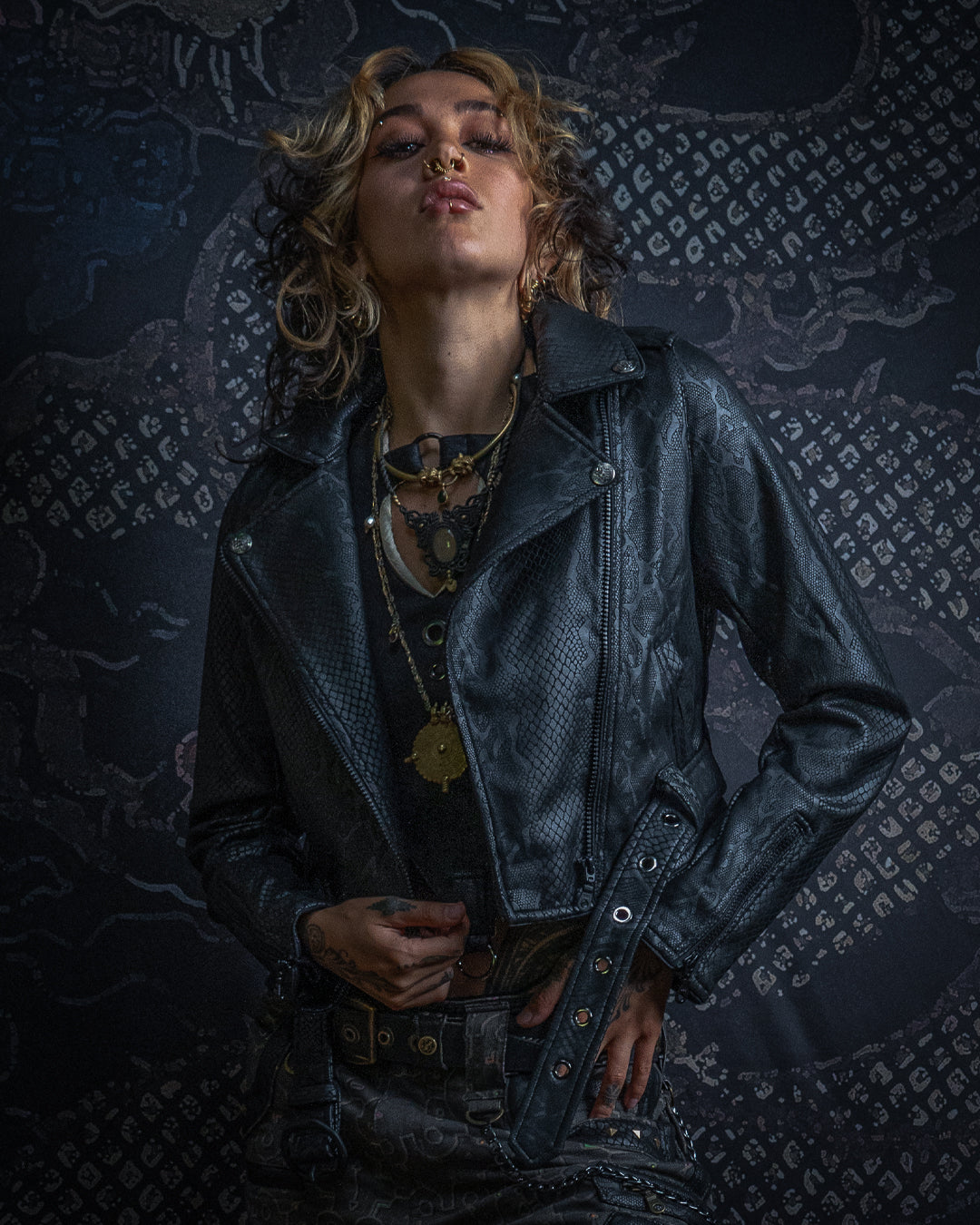 Mini Perfecto Jacket / Fake Leather - Black BOA