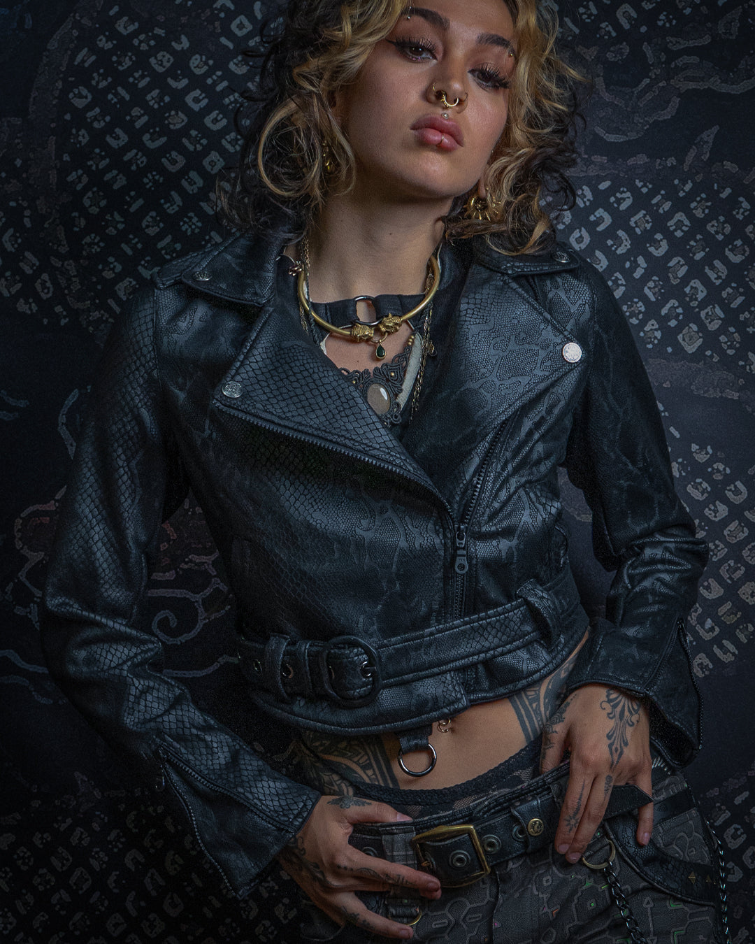 Mini Perfecto Jacket / Fake Leather - Black BOA