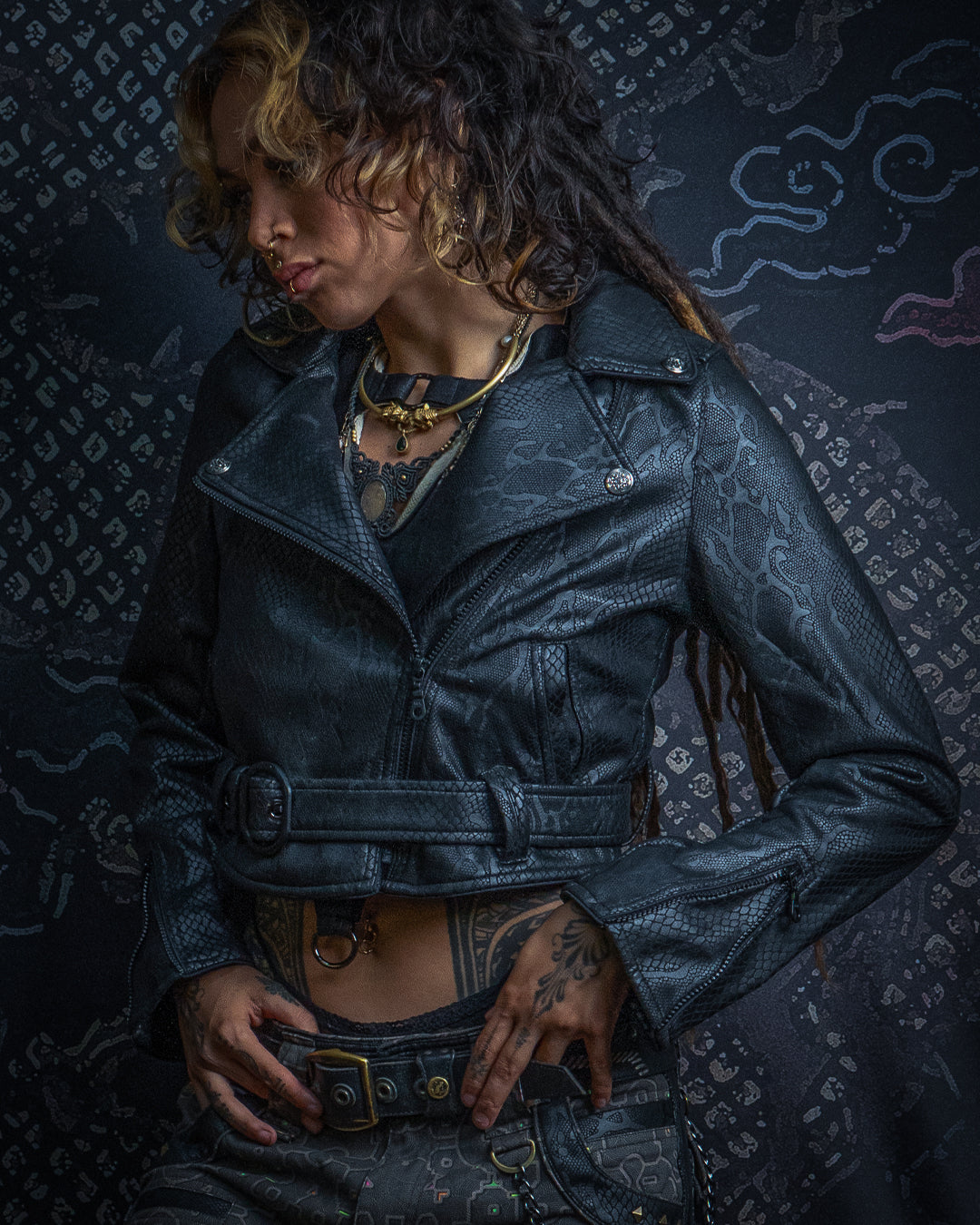 Mini Perfecto Jacket / Fake Leather - Black BOA