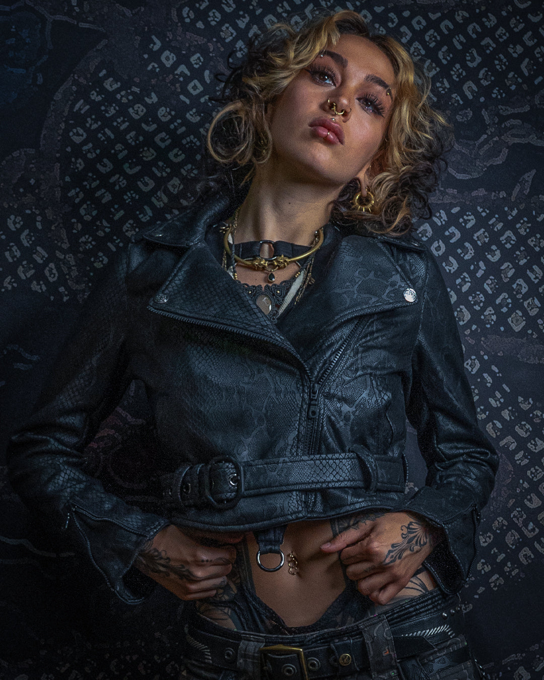 Mini Perfecto Jacket / Fake Leather - Black BOA