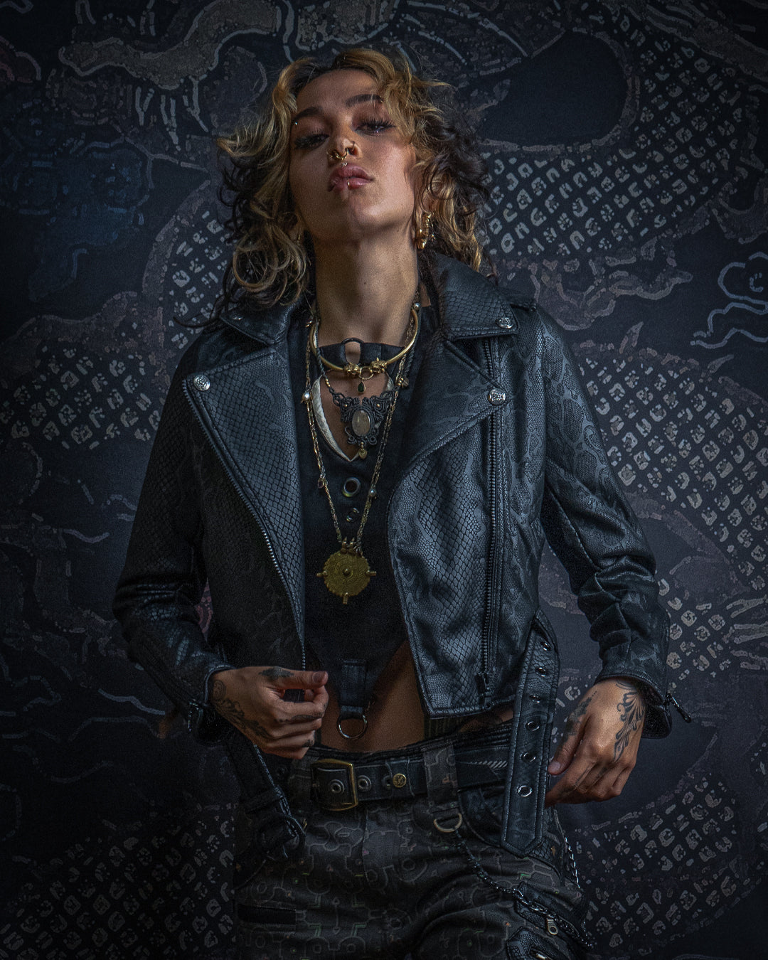 Mini Perfecto Jacket / Fake Leather - Black BOA