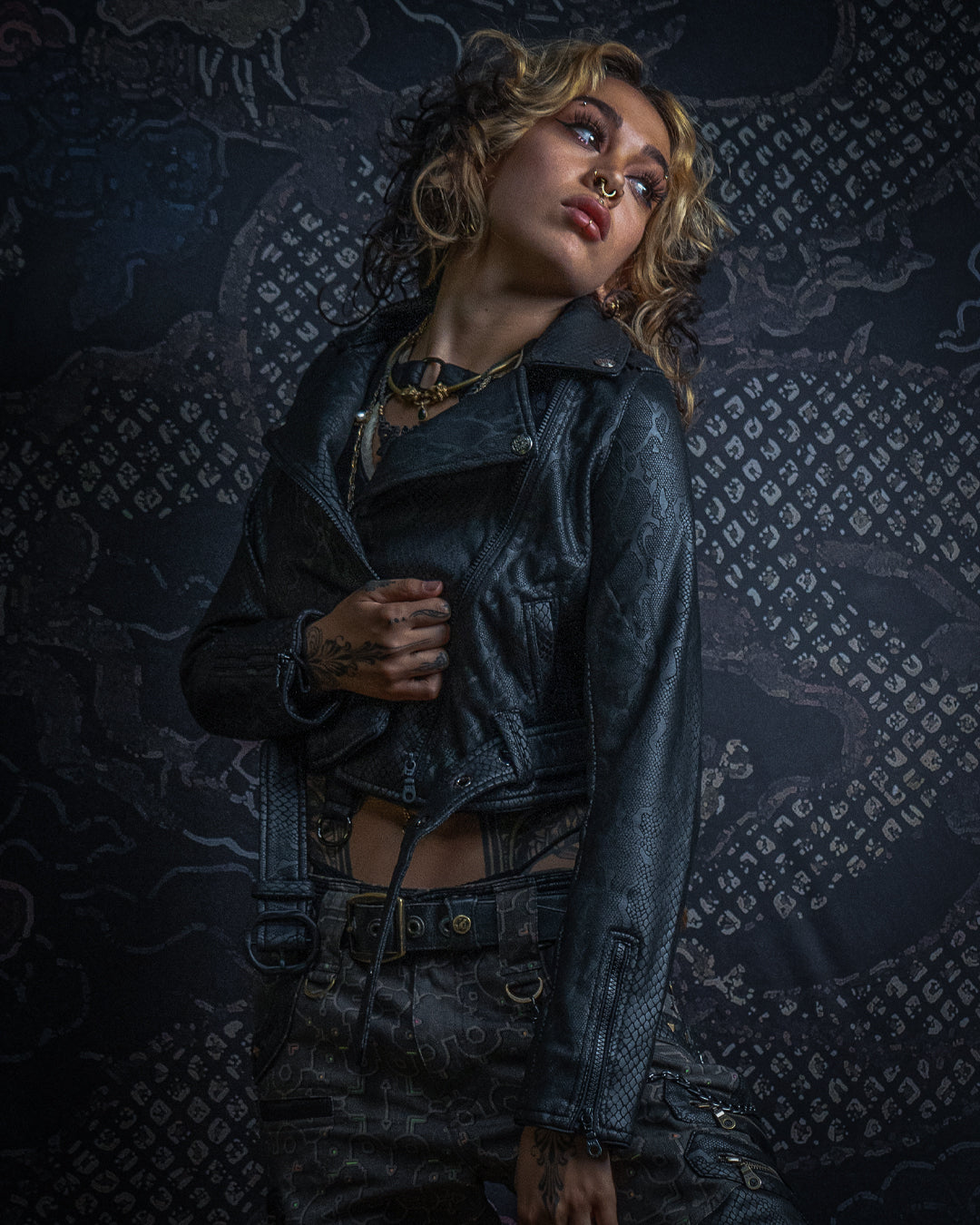 Mini Perfecto Jacket / Fake Leather - Black BOA