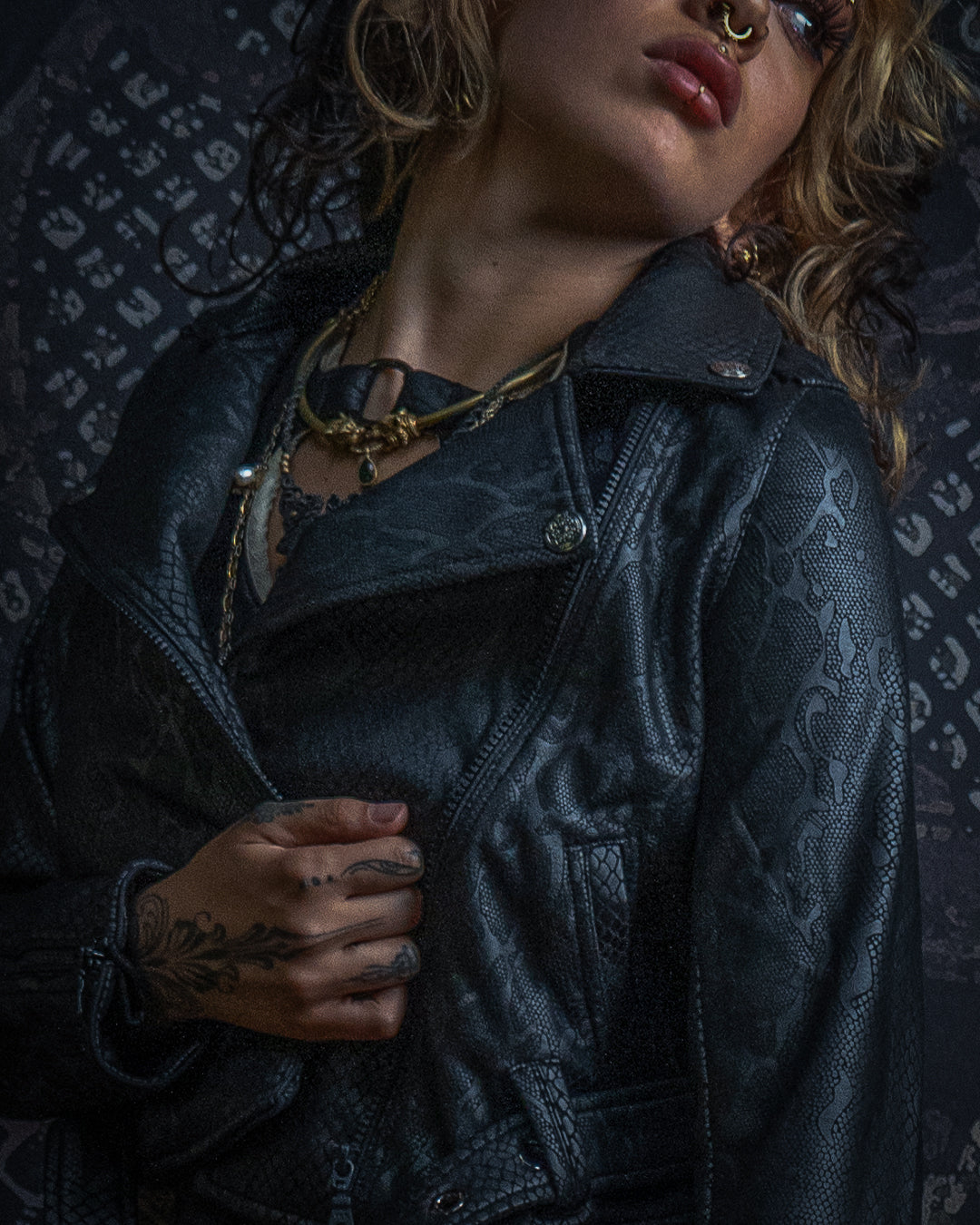 Mini Perfecto Jacket / Fake Leather - Black BOA