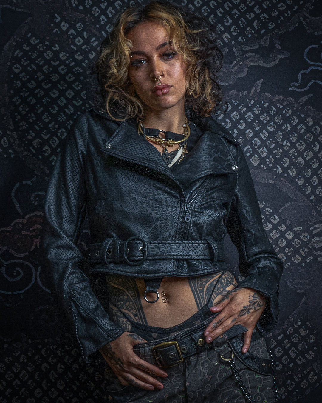 Mini Perfecto Jacket / Fake Leather - Black BOA