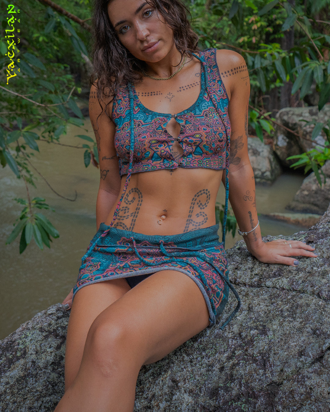 Woman Combo Boho Mini Skirt / Knits - ATLANTIS