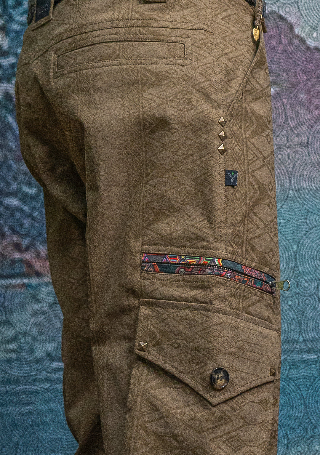 Pants Men / Baggy Pockets Cotton Twill - BOHONOX Latte