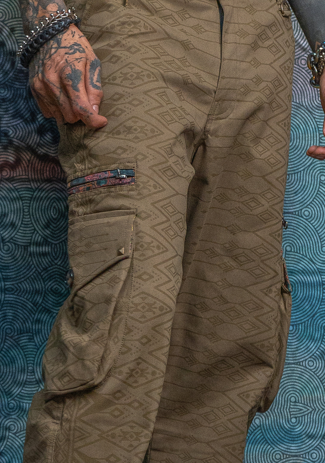 Pants Men / Baggy Pockets Cotton Twill - BOHONOX Latte