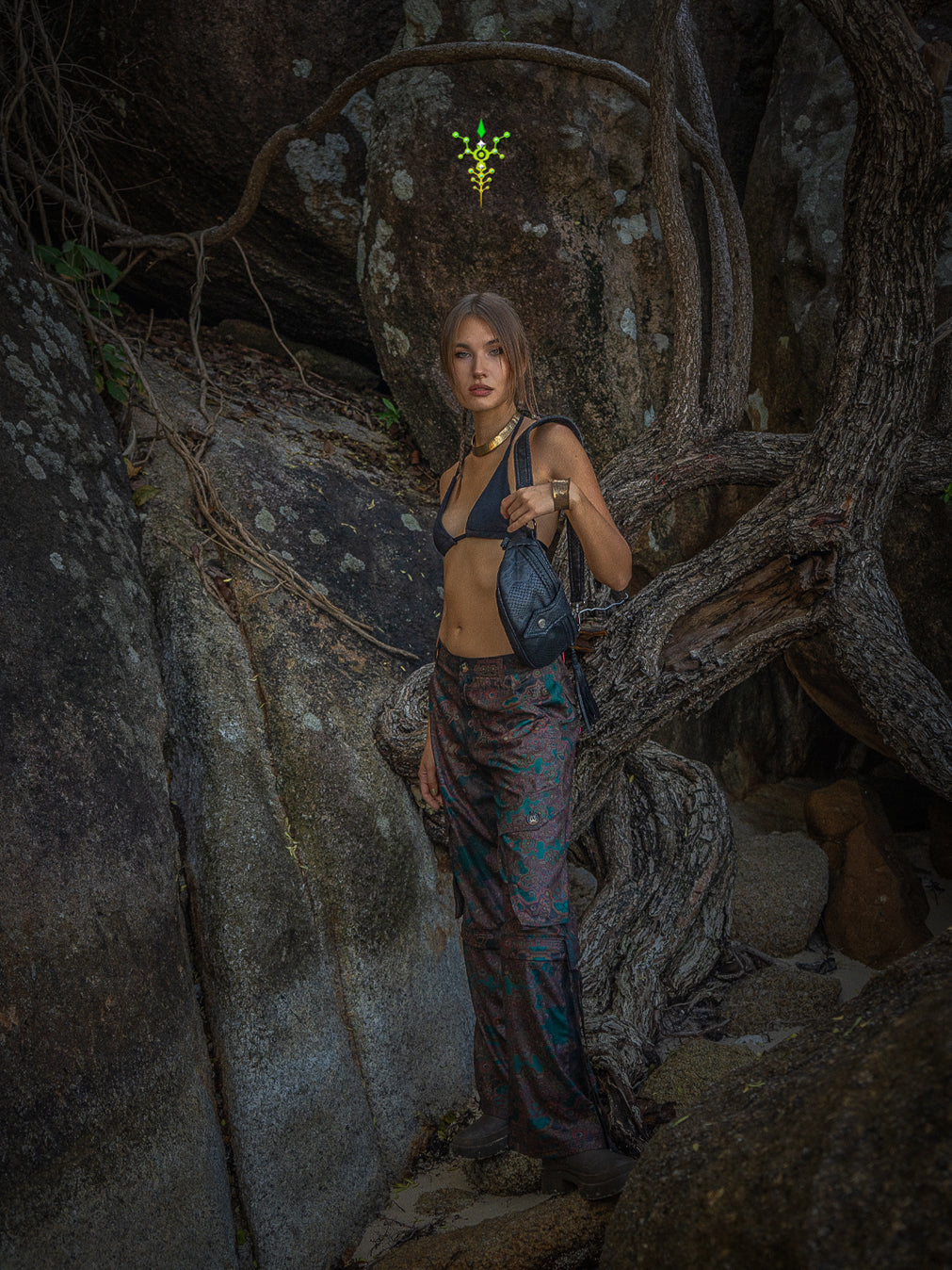 Pants Woman / Baggy Pockets Sky - ATLANTHEON Olive