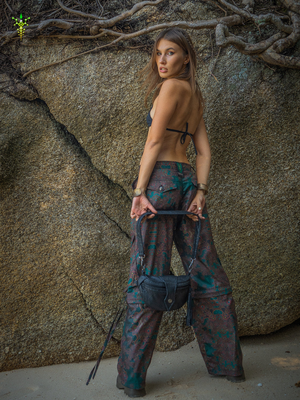 Pants Woman / Baggy Pockets Sky - ATLANTHEON Olive