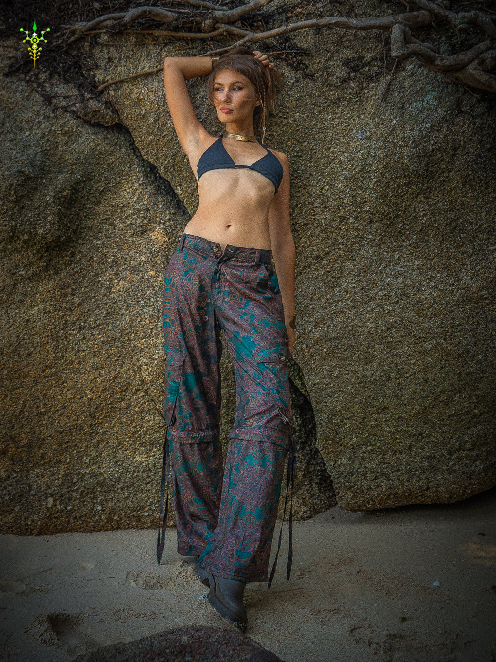 Pants Woman / Baggy Pockets Sky - ATLANTHEON Olive