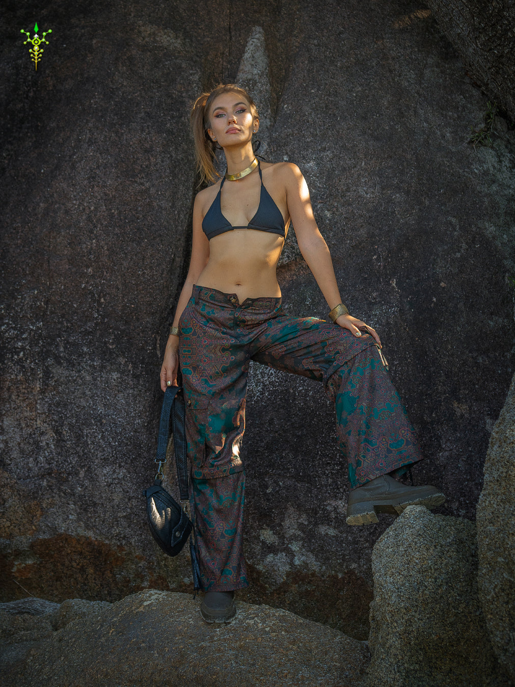 Pants Woman / Baggy Pockets Sky - ATLANTHEON Olive