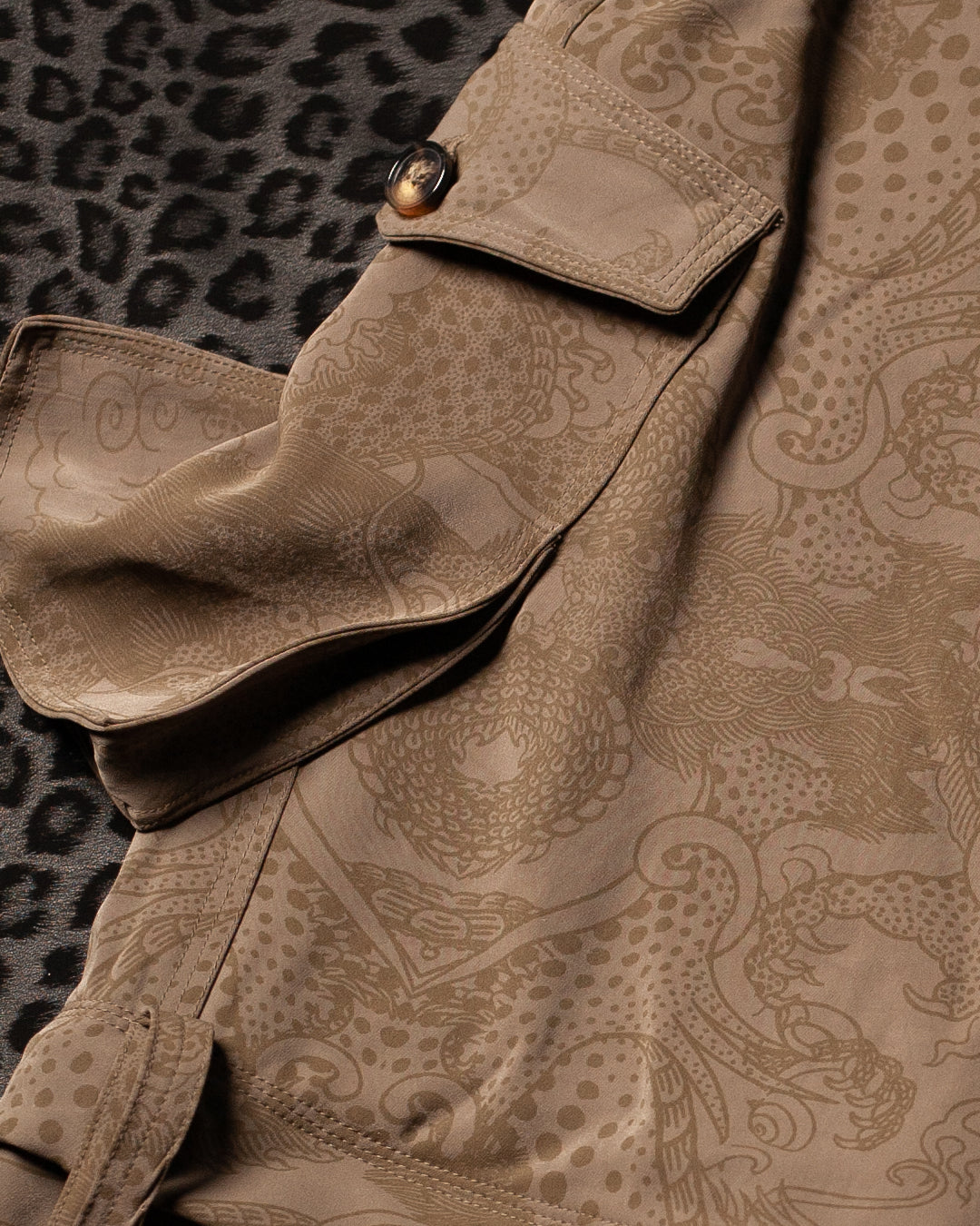 Pants Woman / Baggy Pockets Cupro - Earth Ash DRAGONS