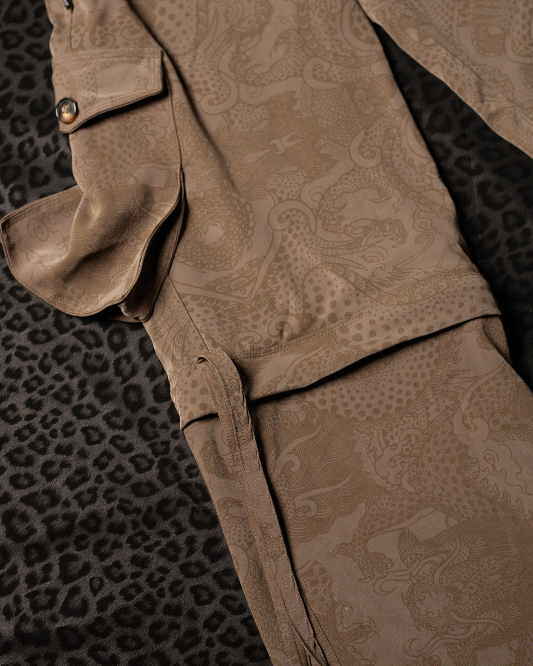 Pants Woman / Baggy Pockets Cupro - Earth Ash DRAGONS