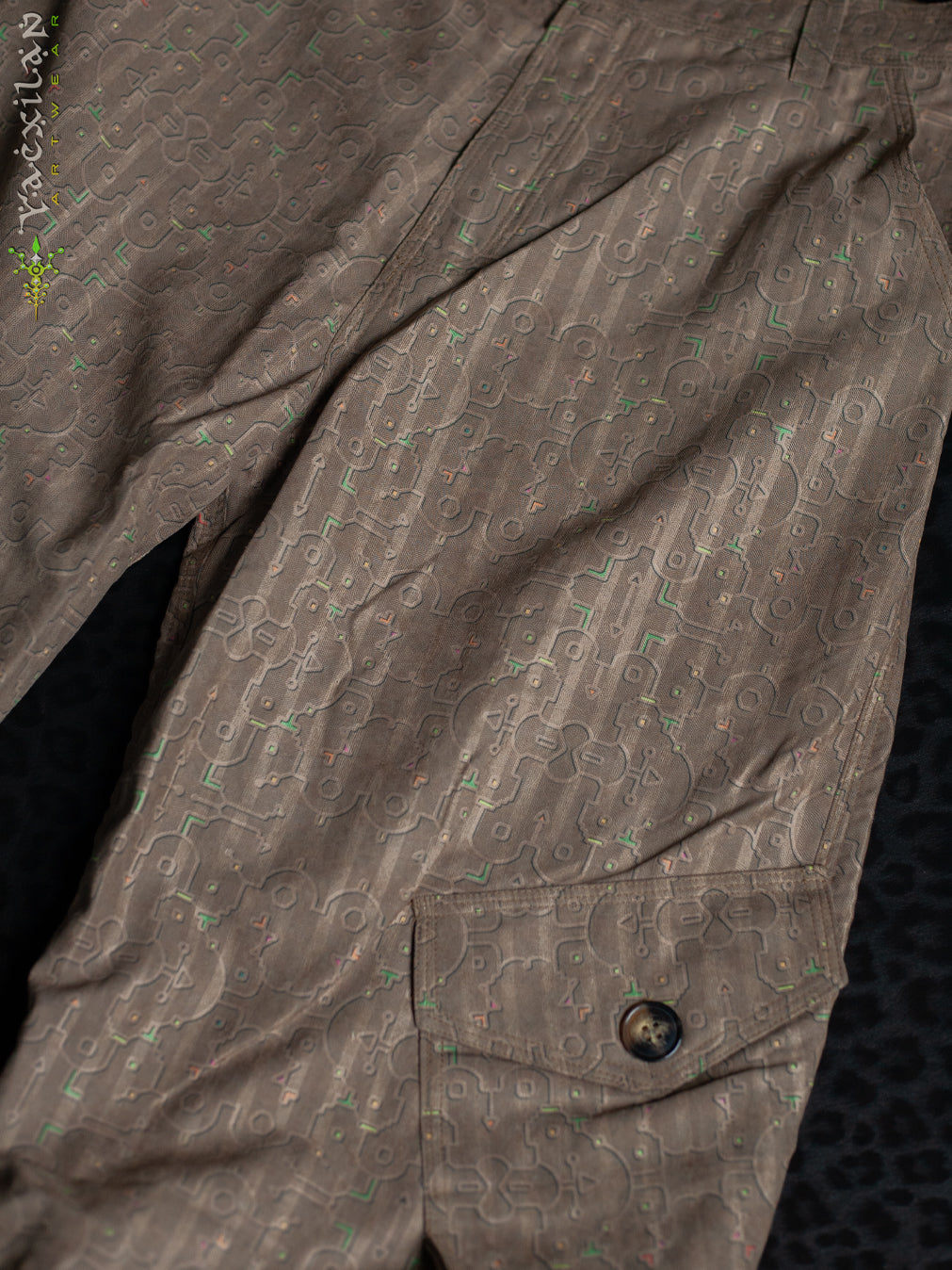 Pants / Baggy Pockets Microfiber Strippes - REBIRTH OF IKARO Earth