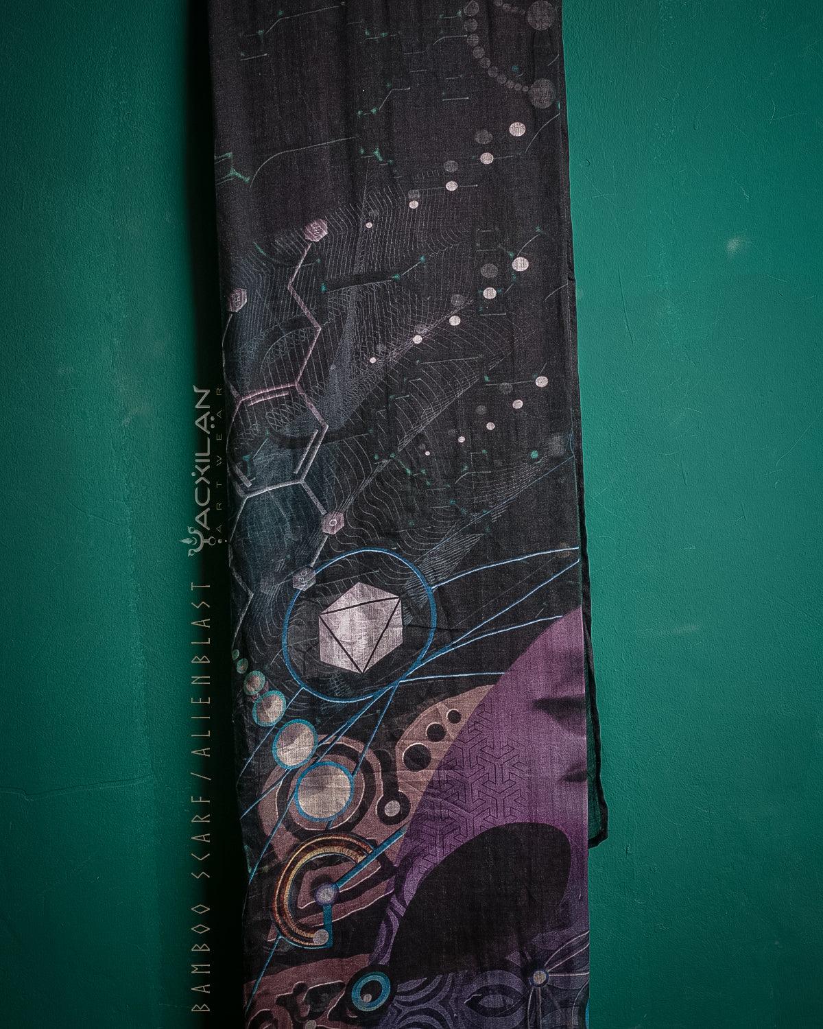 Scarf / Pareo Bamboo - ALIENBLAST - Yacxilan Artwear
