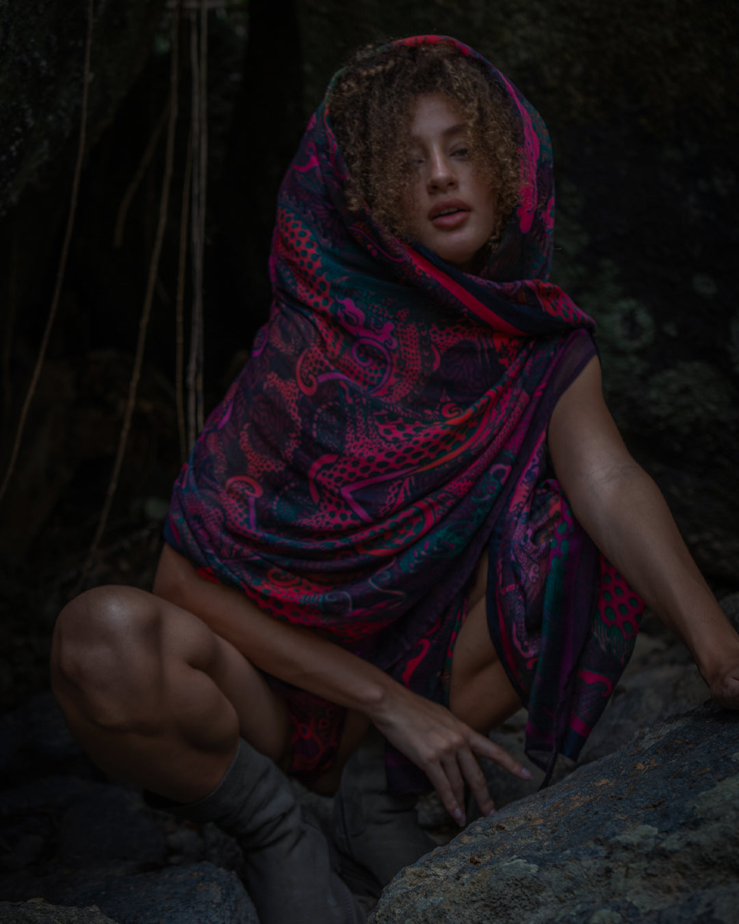 Scarf / Pareo Bamboo - FIRE DRAGONS Line