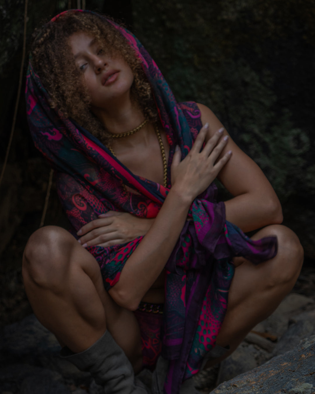 Scarf / Pareo Bamboo - FIRE DRAGONS Line